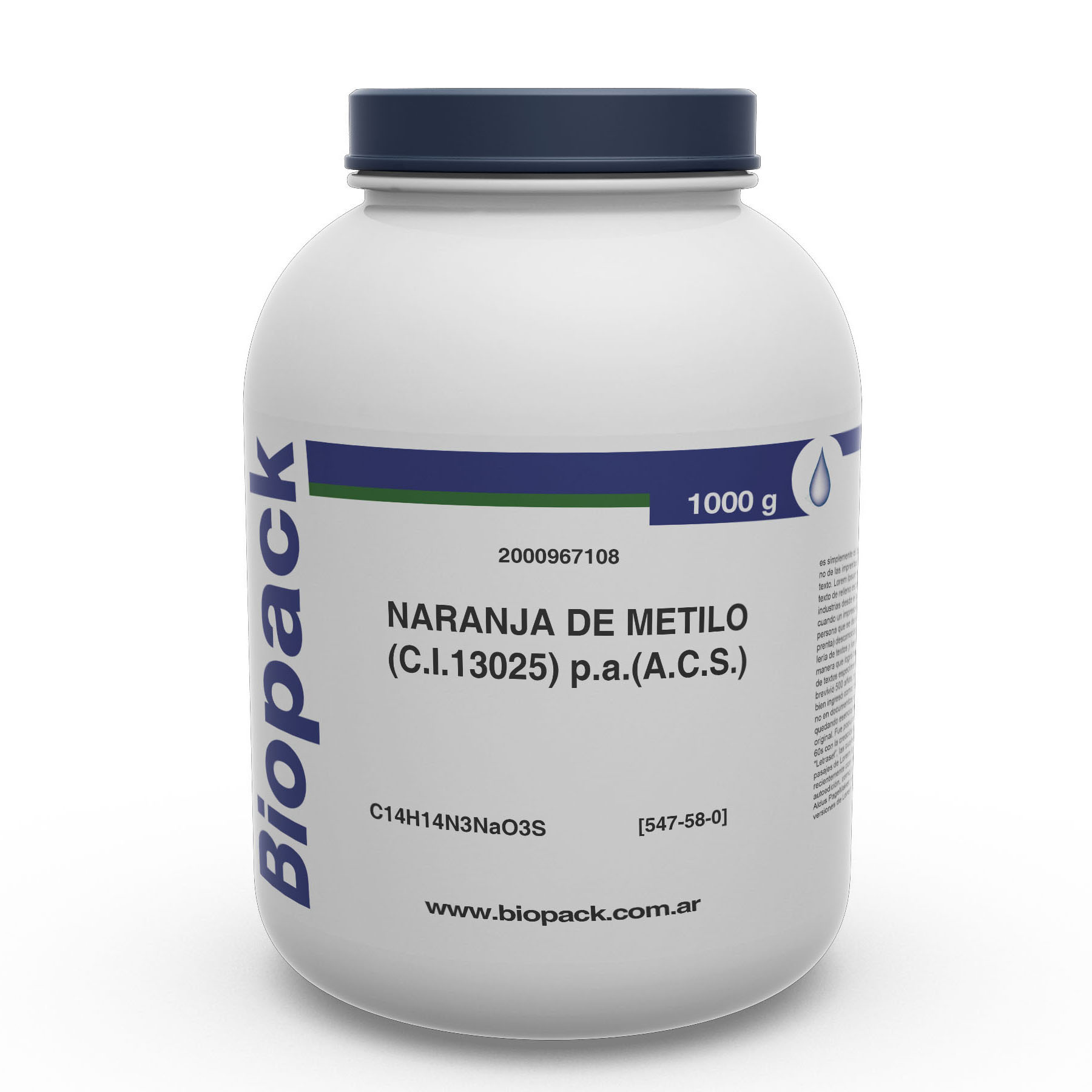 NARANJA DE METILO P.A. (ACS) x 1000 g BIOPACK MARBE S.A.