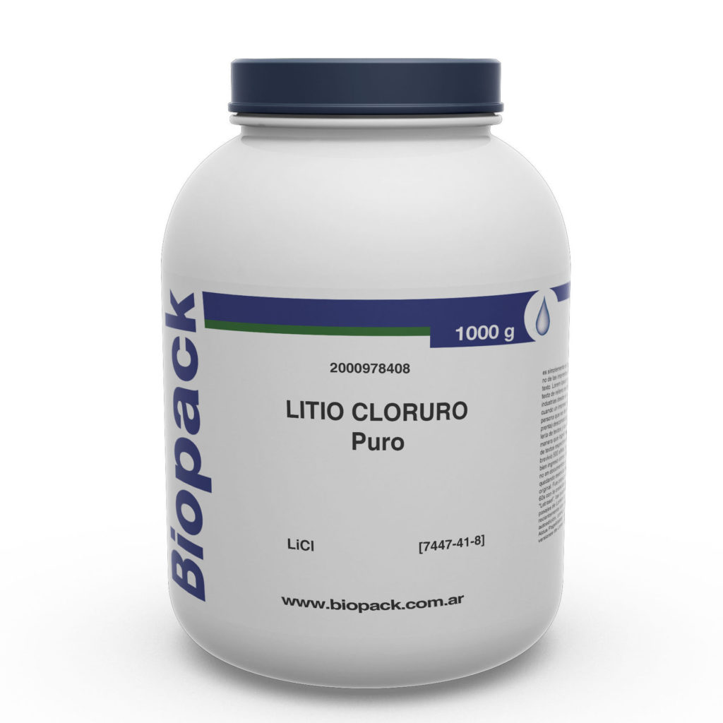 LITIO CLORURO PURO x 1000 g BIOPACK MARBE S.A.