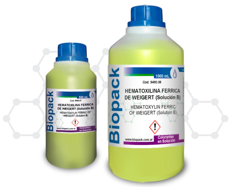HEMATOXILINA FERRICA DE WEIGERT (Sol. B) x 500 mL | BIOPACK | MARBE S.A.