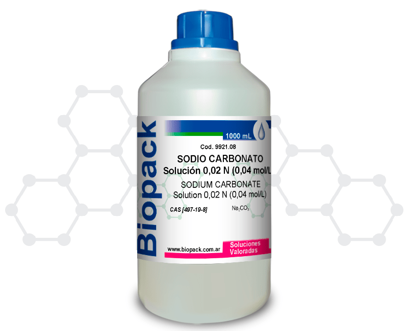 SODIO CARBONATO Solución 0,02 N x 1000 ml | BIOPACK