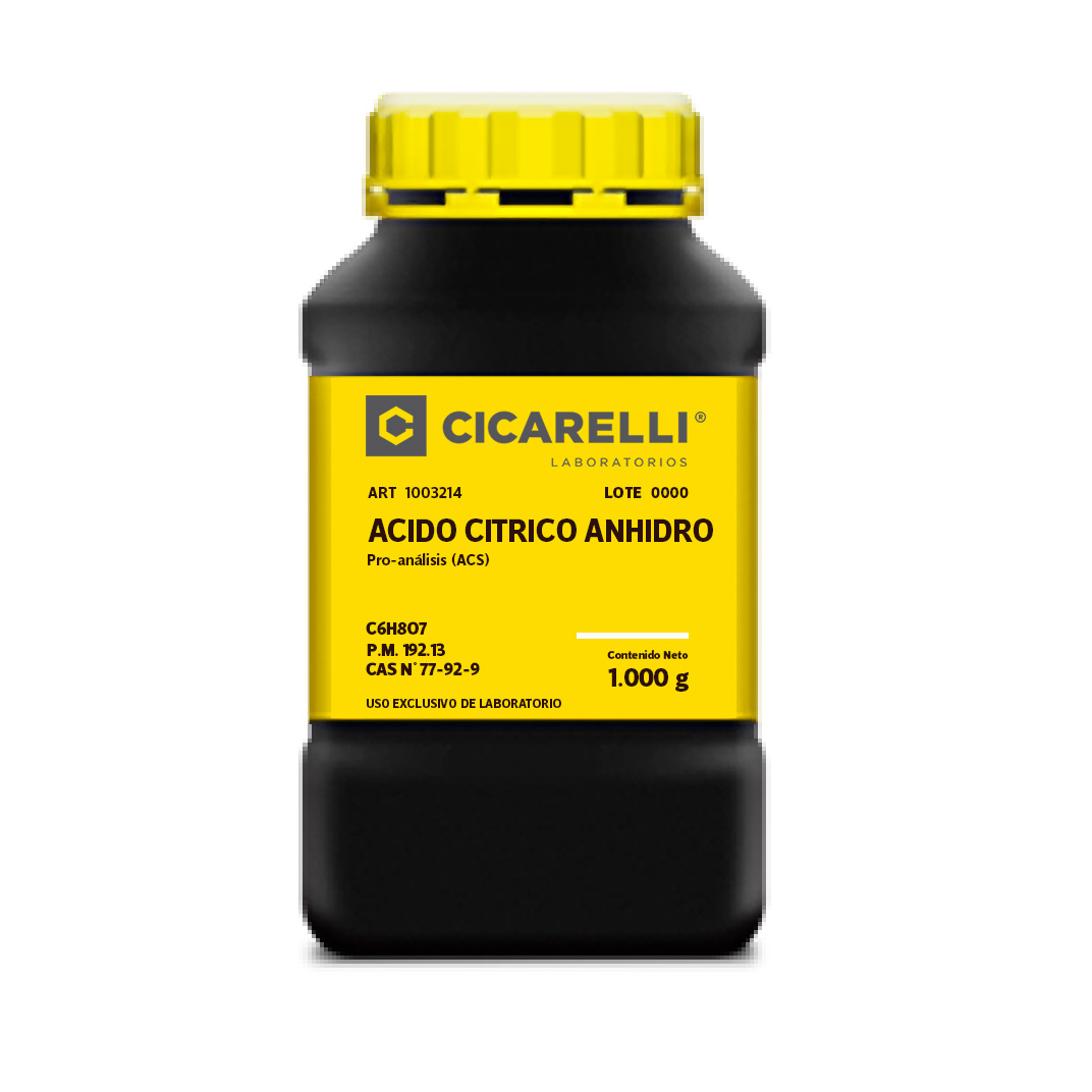 ACIDO CITRICO ANHIDRO Pro-análisis (ACS) x 1000 g | CICARELLI